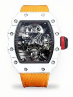 Luxury Swiss Richard Mille RM 27-02 Super Clone Rafael Nadal Floating Tourbillon Watch – Carbon TPT Case, Orange Nylon Strap image 1