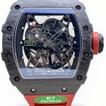 Premium Swiss Skeleton Richard Mille RM 35-02 Super Clone Rafa Nadal Watch With Red Rubber Strap image 1