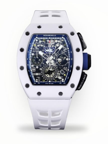 Men’s Richard Mille RM 011 Super Clone Chronograph Watch – White Ceramic Case With Skeleton Dial image 1